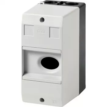 Carcasă de suprafață Eaton CI-PKZ01 cu întrerupător integrat, 158 x 80 x 116,5 mm, gri 281403