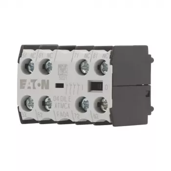 Bloc contact auxiliar EATON 04DILE, 4 NC, cu acționare pozitivă, montaj frontal, pentru contactoare DILM7-DILM38 010256