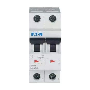 Întrerupător automat de protecție Eaton FAZ-C6/2, 6 A, 2 poli, tip C, 10 kA, 230/400 V AC 278754