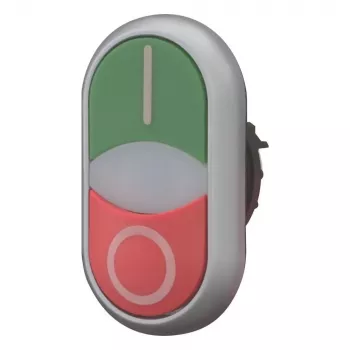 Buton dublu cu lampă indicatoare Eaton M22-DDLM-GR-X1, verde/roșu 284830