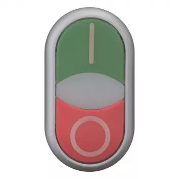 Buton dublu cu lampă indicatoare Eaton M22-DDLM-GR-X1, verde/roșu 284830