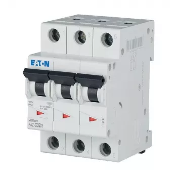 Întrerupător automat de protecție Eaton FAZ-C32/3, tip C, 32 A, 3 poli, 10 kA, șină DIN 278876