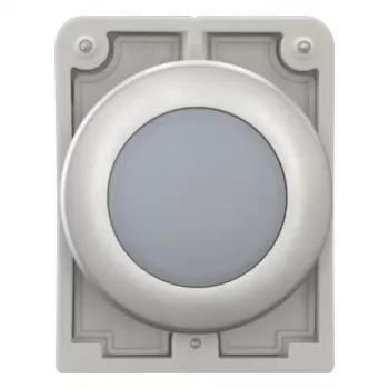 Cap de lampă de semnalizare rotund plat Eaton RMQ-Titan, lentilă albă, ramă cromată, M30C-FL-W 183287
