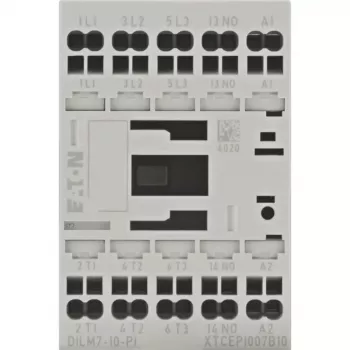 Contactor de putere Eaton DILM7-10(24VDC)-PI, 3 contacte normal deschise, 24 V DC 199223