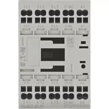 Contactor EATON DILM12-01 24V DC, 3 pini, 12 A, 1 contact auxiliar normal deschis 199248