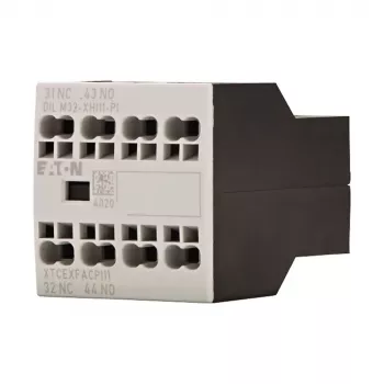 Bloc de contacte auxiliare Eaton DILM32-XHI11-PI, 1 NO + 1 NC, 4 A, montaj frontal, pentru contactoare DILM7-DILM32 199309