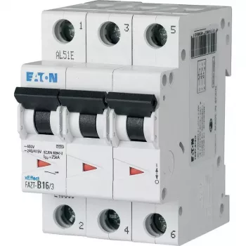 Întrerupător automat de protecție Eaton FAZT-C16/3 3 pini 16 A caracteristică C 240895