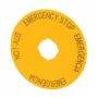Plăcuță indicatoare Eaton M22-XAK2 pentru oprire de urgență, galbenă, 60 mm, inscripție NOT-AUS 216466