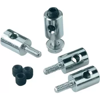 Reely Linkage Connector for Wires, Bowden Cables, Pushrods up to 2 mm Diameter (10 pcs, Black) 180281