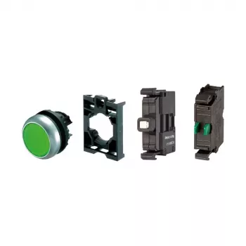 Buton de presiune iluminat Eaton M22-DL-G-K10LED-BVP, inel frontal din plastic 110930