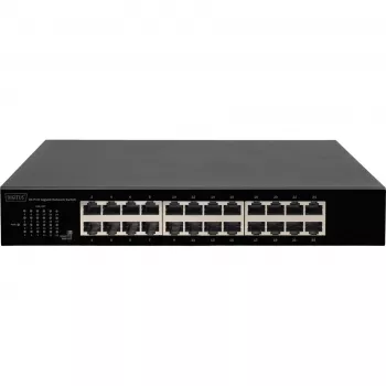 Switch Gigabit DIGITUS DN-80113-1 cu 24 porturi, montaj în rack 19 inch, 48 Gbps, unmanaged