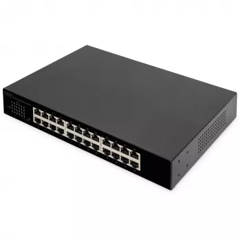 Switch Gigabit DIGITUS DN-80113-1 cu 24 porturi, montaj în rack 19 inch, 48 Gbps, unmanaged