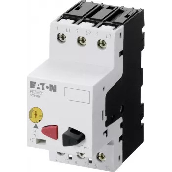Întrerupător de protecție a motorului EATON PKZM01-6.3, 6,3 A, 3 poli, buton de presiune, 2,2 kW la 400 V 278483