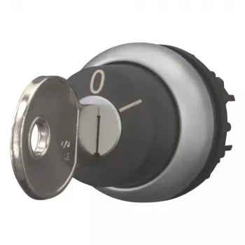 Întrerupător cu cheie Eaton M22-WRS-MS2, negru/titanium 111778
