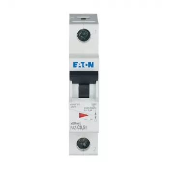 Întrerupător automat miniatural (MCB) Eaton FAZ-C0.5/1, 1 pol, C 0,5A, 10kA 278544