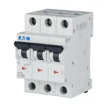 Întrerupător automat miniatural (MCB) Eaton FAZ-C6/3 6 A cu 3 poli, caracteristică C, 6 kA 278867