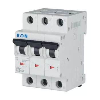 Întrerupător automat de protecție a circuitului EATON FAZ-D16/3, 16A, 3 poli, caracteristică D, 6kA 278896