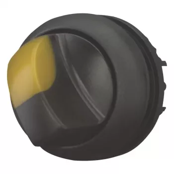 Eaton M22S-WLKV-Y Acționare comutator selector, 3 poziții, buton rotativ, negru, inel frontal din plastic 284543