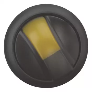 Eaton M22S-WLKV-Y Acționare comutator selector, 3 poziții, buton rotativ, negru, inel frontal din plastic 284543