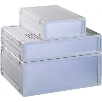 Bopla ULTRAMAS UM62009L Carcasă de birou, ABS, gri deschis, 290,9 x 62,2 x 199 mm, cu 2x panouri frontale FP60009 55620010.MT8