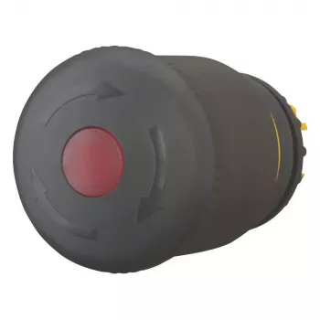 Buton de urgență iluminat Eaton M22S-PVLT 271540, deblocare prin rotire, negru