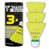 Minge de badminton TALBOT torro Tech 350, lentă, galben/verde, minge din nailon durabilă pentru timp liber și antrenament - 1 bucată (479115)