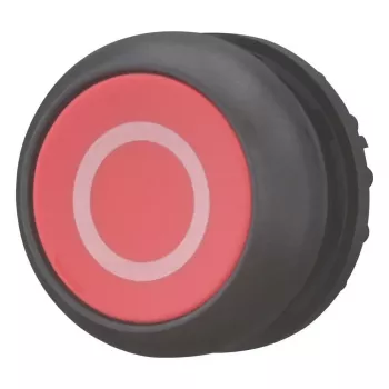 Buton de acționare Eaton M22S-D-R-X0, roșu/negru, plastic, IP66/IP67/IP69, 29,7 mm x 29 mm 216606