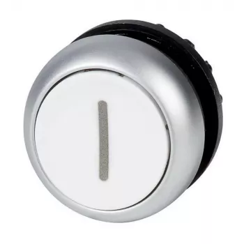 Comutator cu buton Eaton M22-D-W-X1, negru/metalic/alb 216611