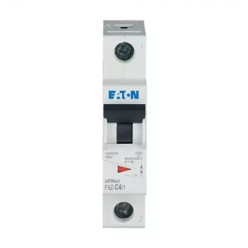Întrerupător automat de protecție Eaton FAZ-C4/1, tip C, 1 pol, 4 A, 10 kA, șină DIN 278553