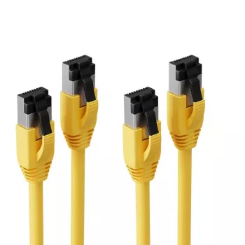 S CONN MAXIMUM CONNECTIVITY Cat. 8.1 F/FTP PIMF LSZH Patch Cable, Yellow, 1.5 m, 2-Pack SC08-41152-2