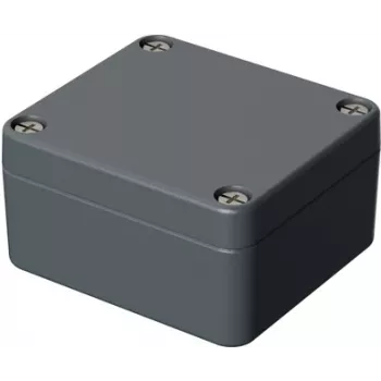 Carcasă universală Bopla, 58 x 64 x 34 mm, aluminiu gri argintiu (RAL 7001) A 101 01101000.MT2