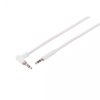 Cablu audio S CONN maximum connectivity 3,5mm TRS tată cotit la drept, alb, 1,2m 14-07126