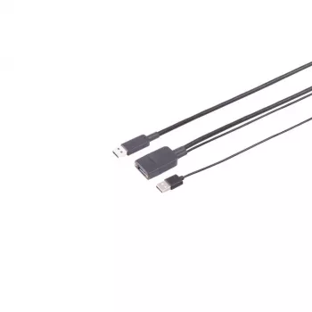 S CONN MAXIMUM CONNECTIVITY USB-A Optical Extension Cable USB 3.2 Gen 2, A Male to A Female, 10 Gbps, 10.0 m, Black (30-37075)