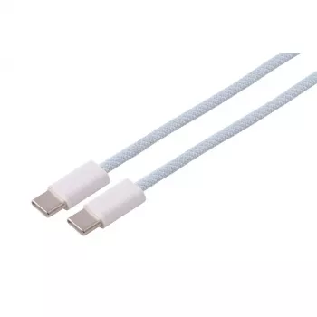 S CONN MAXIMUM CONNECTIVITY USB-C to USB-C Charging Cable, 2.0, 60W, Blue Textile, 2m 14-21031