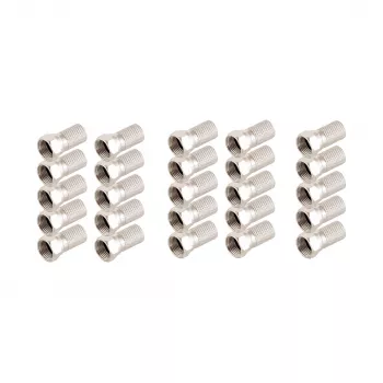 SHIVERPEAKS BASIC-S Conector F 7,2 mm cu inel de etanșare și piuliță mare, pachet de 25 BS85010-R-SET25