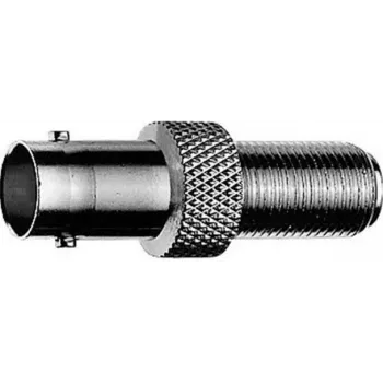 Adaptor de panou Telegärtner J01008A0021 BNC mamă la mamă, 50 Ohm, alamă nichelată, negru