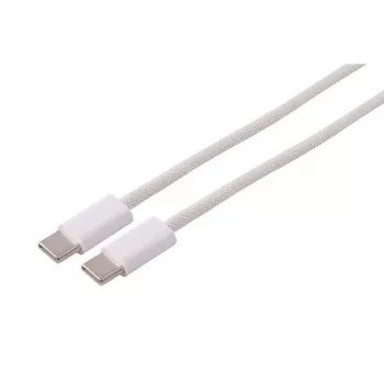 S CONN MAXIMUM CONNECTIVITY USB-C Ladekabel, 2.0, 60W, weiß, Textil, 0,5m (14-21016)