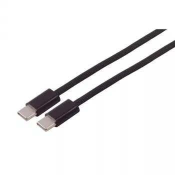S CONN MAXIMUM CONNECTIVITY USB-C to USB-C Charging Cable, 2.0, 60W, Black, Textile, 0.5m (14-21015)