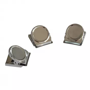 Clip magnetic FRANKEN HMC35, 40 x 35 mm, forță de fixare 500 g, argintiu