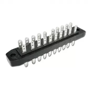 Conector cu lame asimetrice TELEGÄRTNER DIN 41622 20 poli, conexiune prin lipire, tată, A 20 J00045A0916