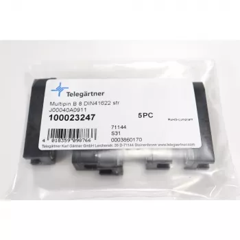 Conector PCB mamă DIN 41622 tip B 8 asimetric, 8 pini, Telegärtner, terminare prin lipire J00040A0911