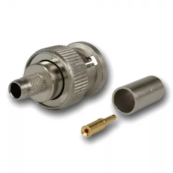 Conector BNC tată pentru crimpare Telegärtner, 75 Ohm, pentru RG59/RG62/RG179/RG187/RG316 J01002A0030