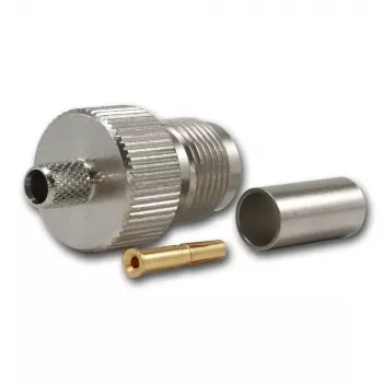 Conector mamă TNC TELEGÄRTNER pentru RG-58, 50 Ohm, crimp/lipire, DC-11 GHz
