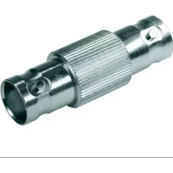 Adaptor coaxial BNC mamă la BNC mamă TELEGÄRTNER, 50 Ohm, alamă nichelată, corp drept J01004A0618
