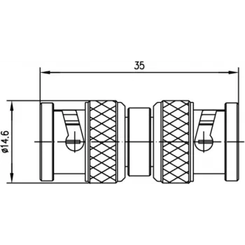 Adaptor BNC Telegärtner, mufă BNC la mufă BNC, 50 Ohm, J01004A0806