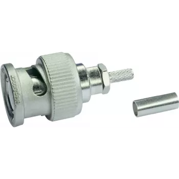 Conector tată BNC pentru cablu cu crimpare Telegärtner G07 / G29, 50 Ohm, Professional, pentru RG-316/U și 0,45/1,4, 1 bucată J01000A1294