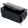 Suport de baterii Bopla pentru 2 celule AA (Mignon), conector bloc 9V, lame de lipit, 65 x 37 x 21,5 mm, negru 46300000
