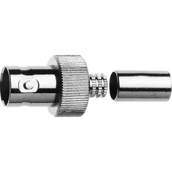 Conector mufă BNC cu sertizare Telegärtner 75 Ohm, sertizare/sertizare, pentru grupa de cabluri G41 (0,6/2,8-4,7 mm), 5 buc. J01003A0048