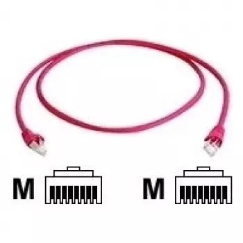 Cablu patch rețea crossover RJ45 TELEGÄRTNER CAT 6A S/FTP 0,5m roșu fără halogen ignifug L00000A0118