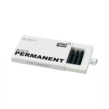 Cartușe de cerneală Montblanc Permanent Black pentru stilou, pachet de 8 (107757)